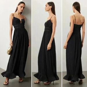 NWT - SIMKHAI by Jonathan Simkhai Maude Bustier Gown Black Size 0